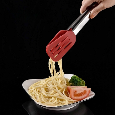 Pince cuisine - SiliconeFoodTongs™ - Rouge