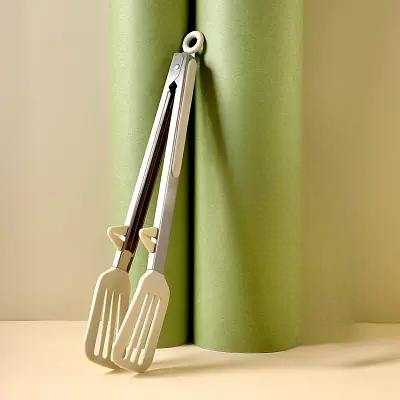 Pince cuisine - SiliconeFoodTongs™ - Beige