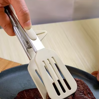 Pince cuisine - SiliconeFoodTongs™ - Beige